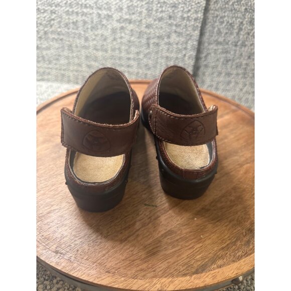 ARIAT STYLE 94024 WOMEN'S 7B WOVEN RATTAN LEATER STRAP MULES - Picture 6 of 11